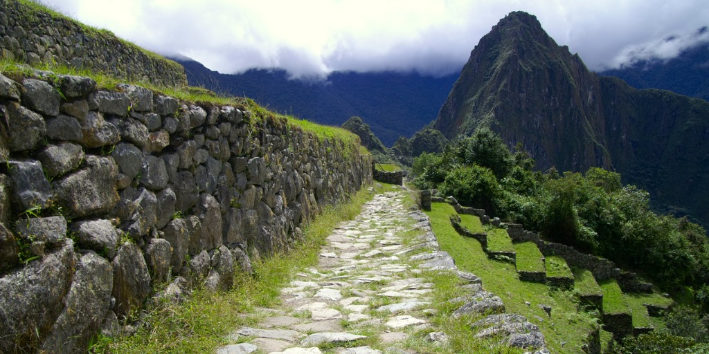 Vista desde el camino del inca, Machu Picchu.
