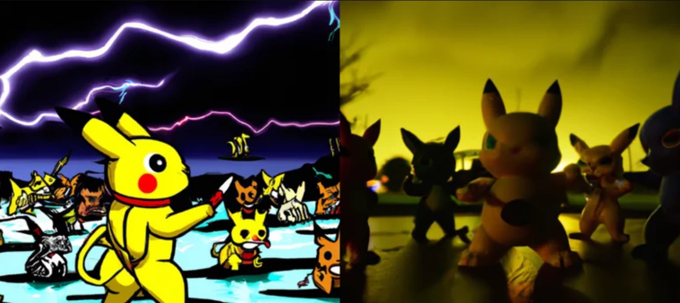 Así ilustró DALL-E la historia de Pikachu.