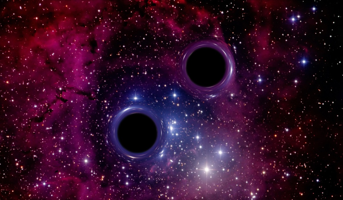 Sistema binario de agujeros negros.
