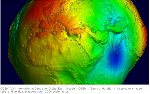 El origen del agujero gravitatorio yace a más de mil kilómetros bajo la corteza terrestre.